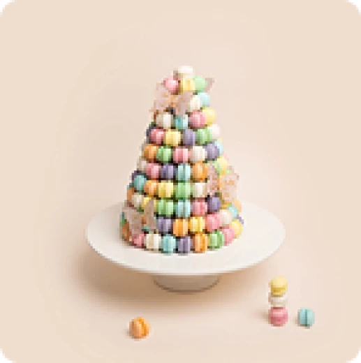 برج ماكرون ملون